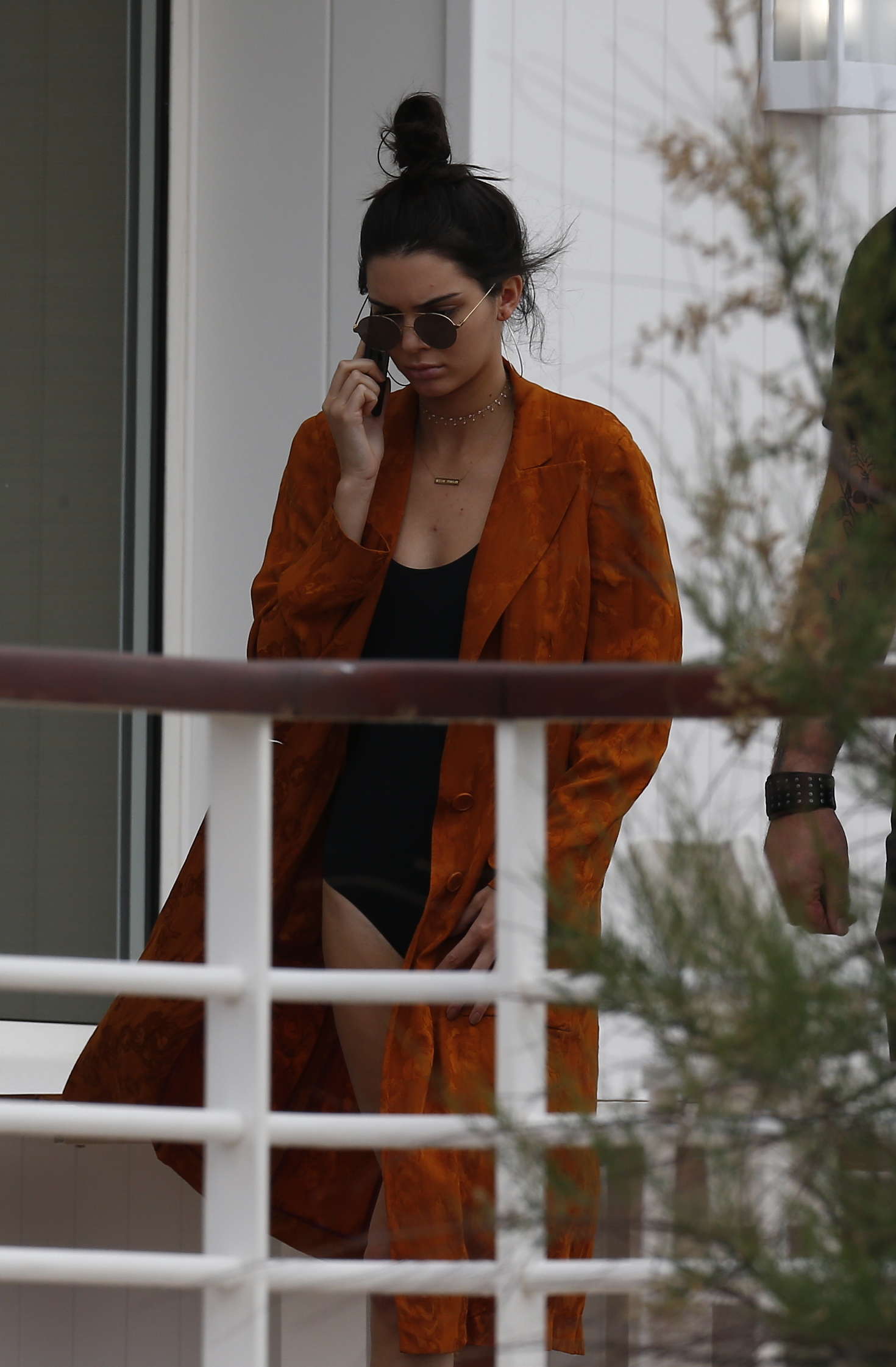 Kendall Jenner in Black Swimsuit 08