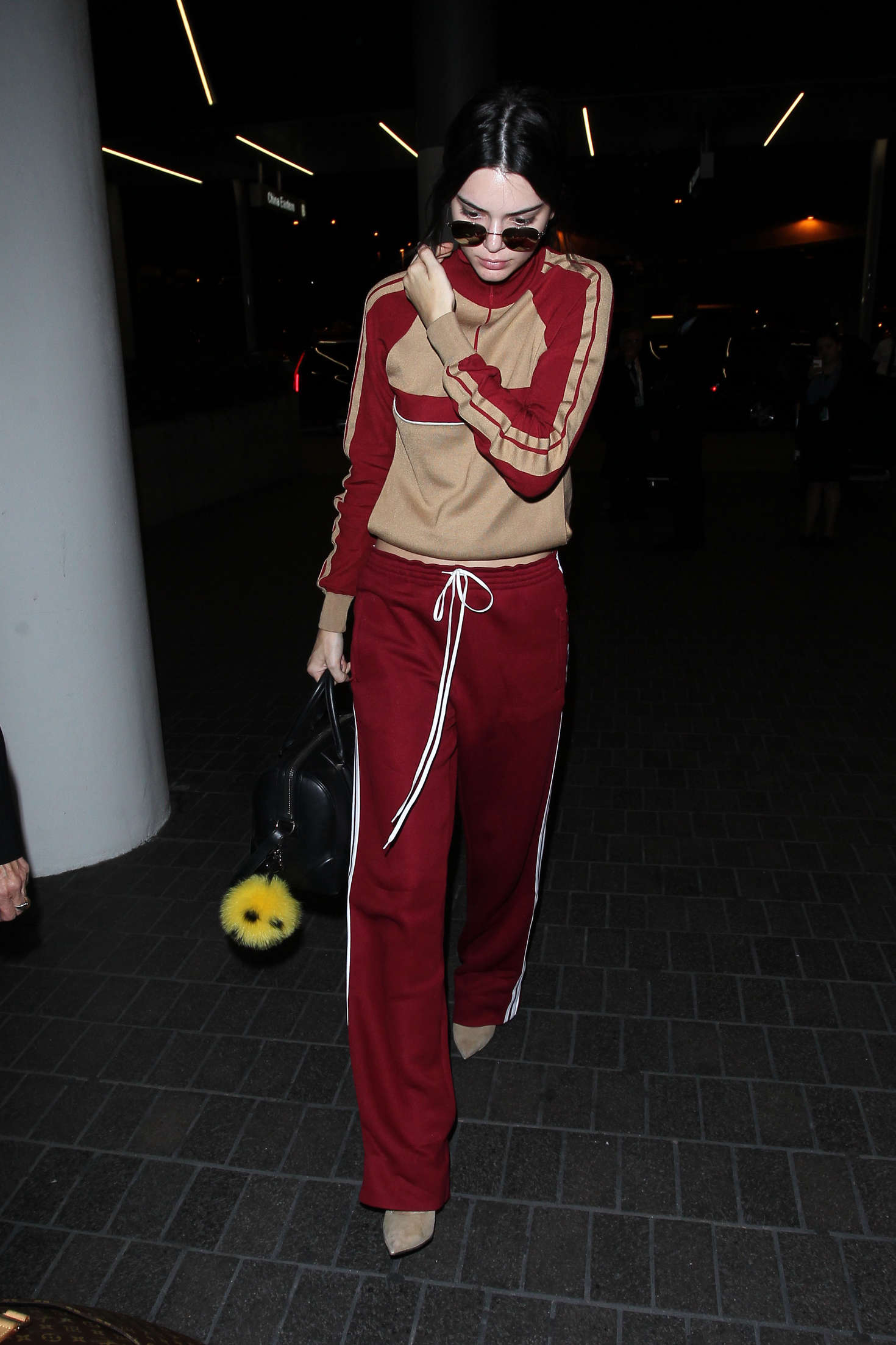 Kendall Jenner in Red Sweats at LAX 19
