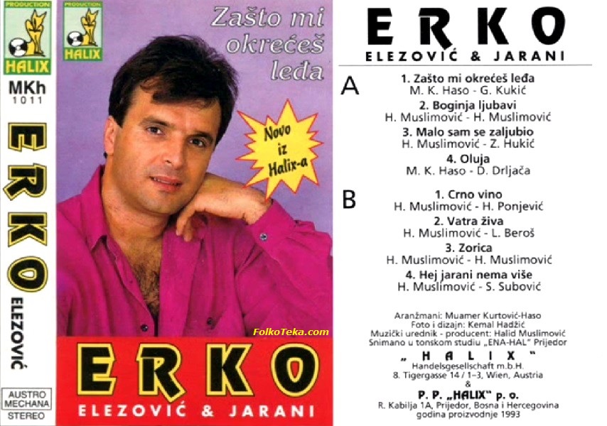 Erko Elezovic 1993 Zasto mi okreces ledja