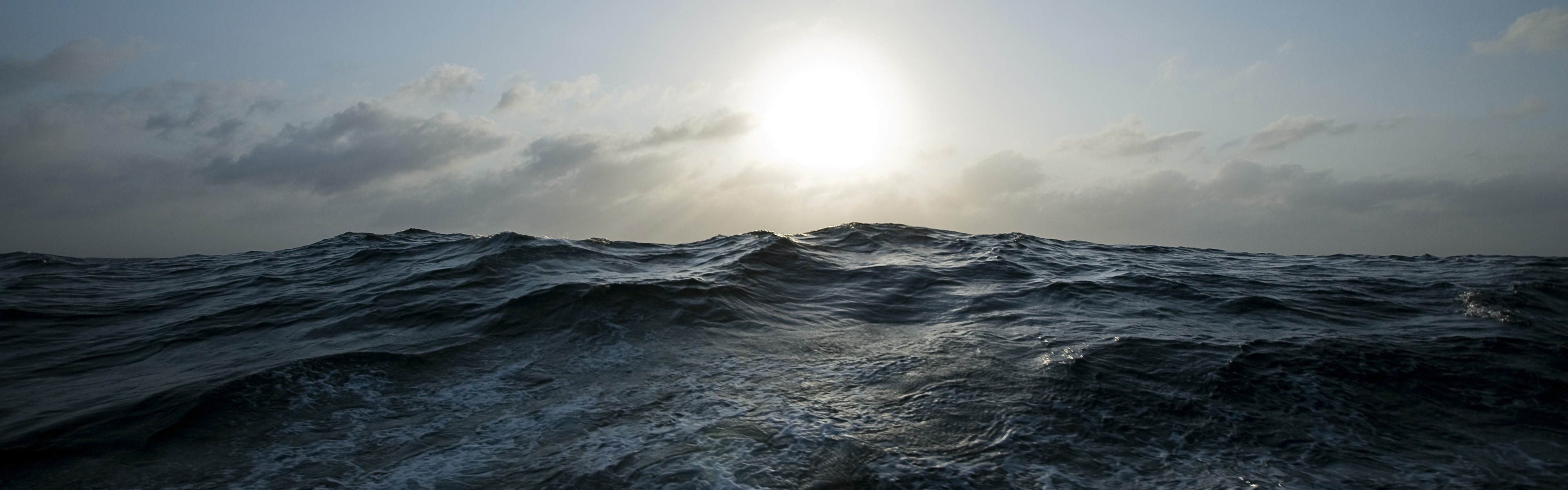 water Sun panorama seascapes 3840 x 1200