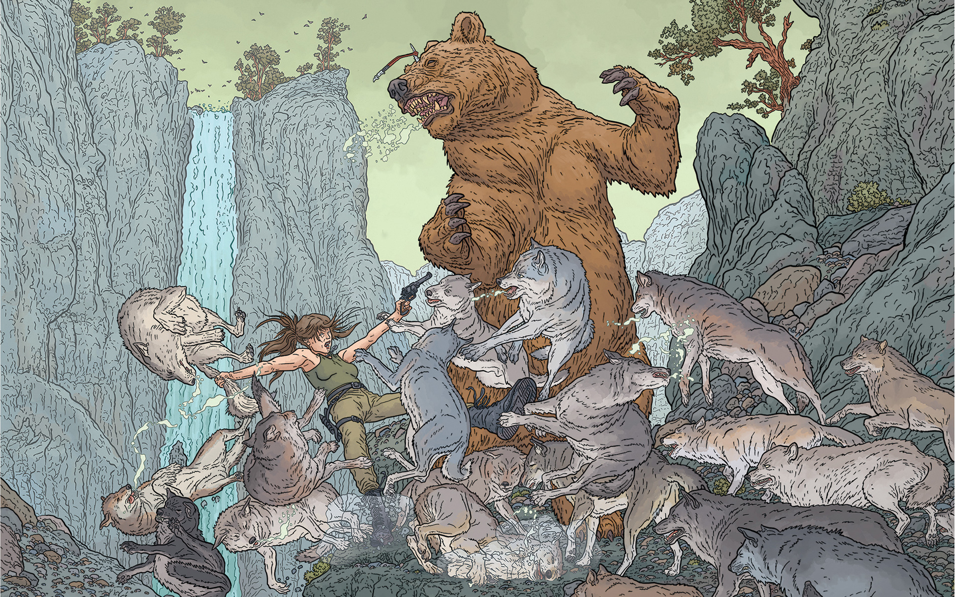 rise of the tomb raider poster by geof darrow